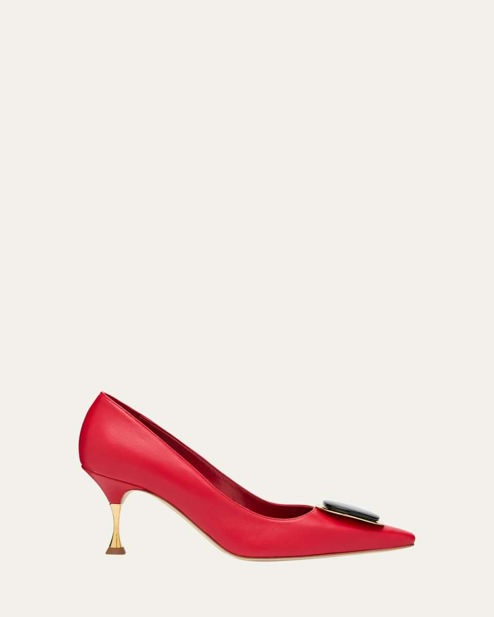 Chiaran Leather Buckle Pumps